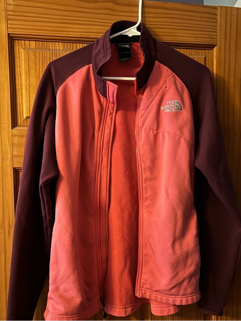 The North Face Pink and Burgundy Soft Fleece Jacket - Picture 2 of 7